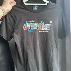 Boys Overtime "Greetings from Overtime" Black Graphic Tee
